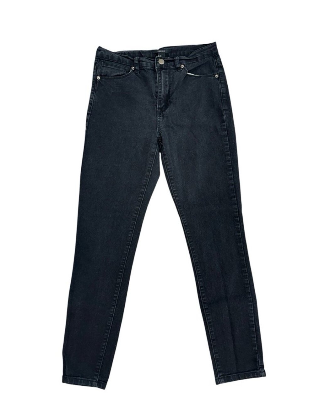 Forever 21 Women's Skinny Jeans Size 27 Black Denim 5-Pocket Design